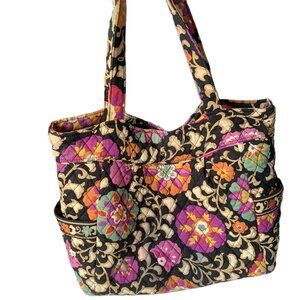 RARE VERA TOTE IN  RARE & HARD TO FIND PATTERN, "SUZANI".